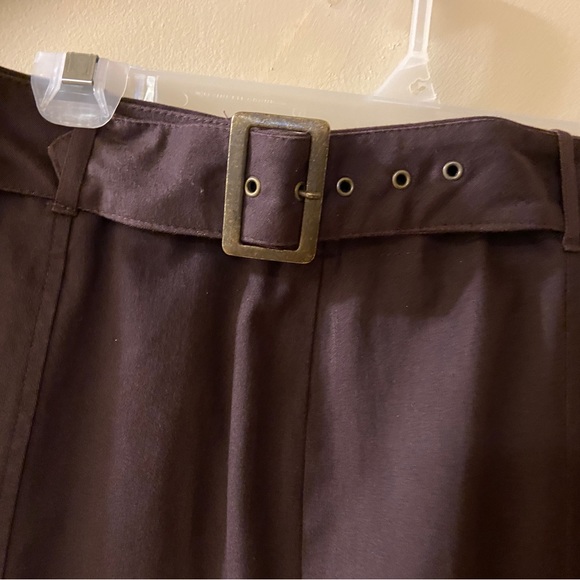Jessica Sport brown faux suede flared midi skirt / size 12 - Picture 4 of 8